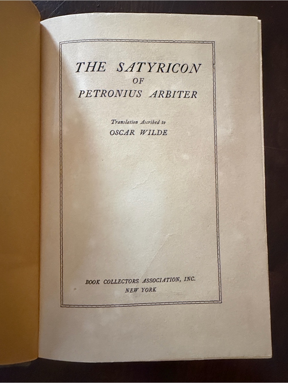 The Satyricon of Petronius Arbiter - 1934